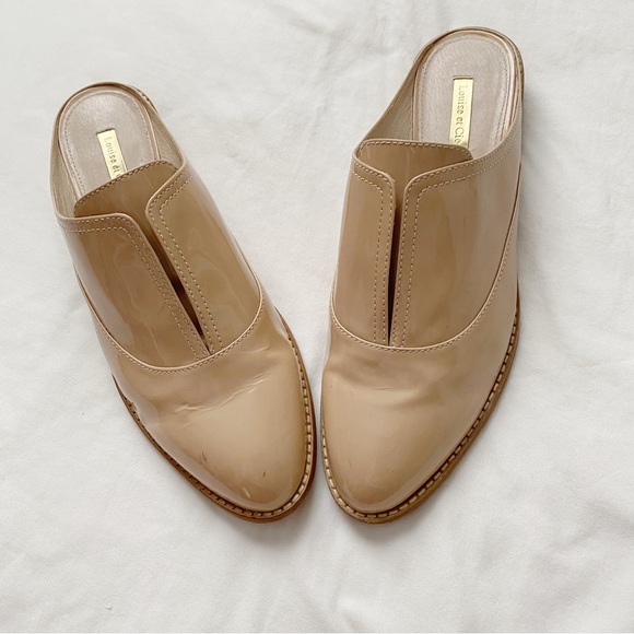 Louise Et Cie Patent Leather Nude Slide On Loafers - Picture 2 of 10